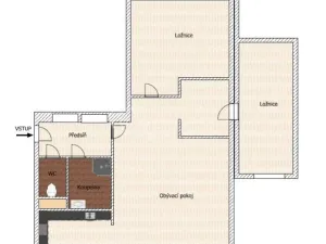 Prodej bytu 3+kk, Praha - Braník, Ke Krči, 62 m2