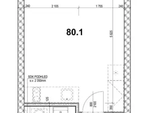 Pronájem bytu 1+kk, Praha - Vysočany, Poděbradská, 35 m2