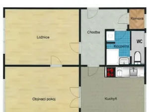 Pronájem bytu 2+1, Ústí nad Labem, Janského, 55 m2