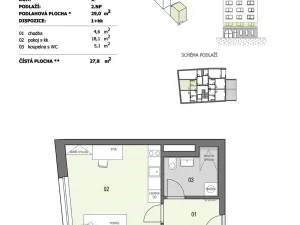 Pronájem bytu 1+kk, Brno, Cejl, 28 m2