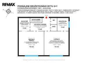 Pronájem bytu 2+kk, Litvínov - Horní Litvínov, Koldům, 53 m2