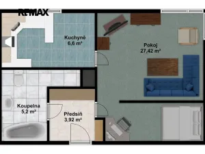 Pronájem bytu 2+kk, Plzeň, Studentská, 45 m2