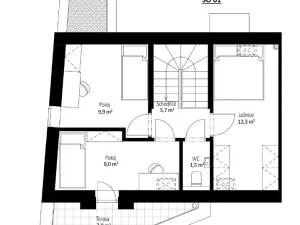 Prodej rodinného domu, Ovčáry, Obecní, 93 m2