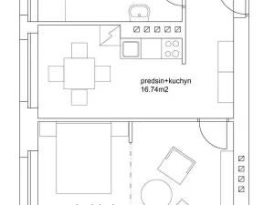 Pronájem bytu 2+kk, Praha - Karlín, Pernerova, 44 m2