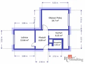 Prodej bytu 2+1, Plzeň - Skvrňany, Křimická, 52 m2