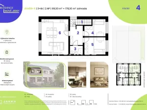 Prodej bytu 3+kk, Jirny, 61 m2