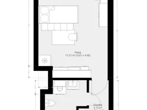 Pronájem bytu 1+kk, Brno - Zábrdovice, Spolková, 34 m2