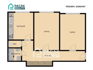 Pronájem bytu 2+1, Olomouc, Božetěchova, 68 m2