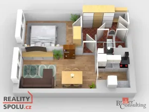 Pronájem bytu 2+kk, Praha - Záběhlice, Přespolní, 45 m2