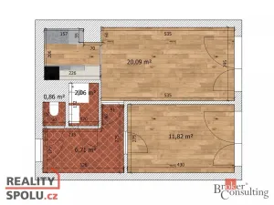 Pronájem bytu 2+kk, Praha - Záběhlice, Přespolní, 45 m2