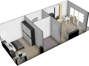 Pronájem bytu 2+kk, Brno, Kuklenská, 49 m2