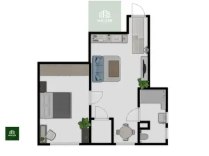 Pronájem bytu 2+kk, Plzeň, Guldenerova, 43 m2