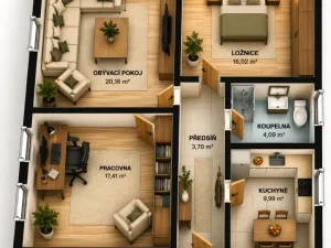 Prodej bytu 3+1, Liberec - Liberec XV-Starý Harcov, Na Výšinách, 72 m2