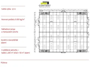 Pronájem skladu, Kožichovice, Žďárského, 1000 m2