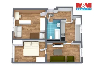 Prodej bytu 3+1, Karlovy Vary - Stará Role, Závodu míru, 73 m2