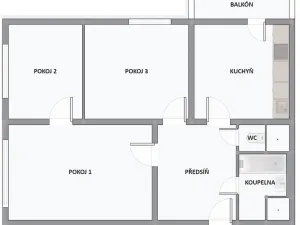 Prodej bytu 3+1, Ostrava - Zábřeh, Čujkovova, 69 m2