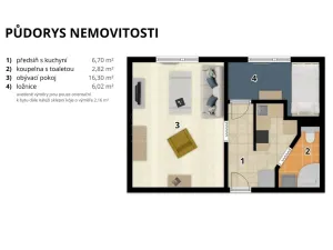 Prodej bytu 1+1, Svoboda nad Úpou, Rýchorské sídliště, 32 m2