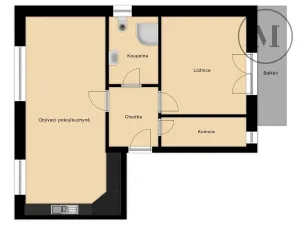 Pronájem bytu 2+kk, České Budějovice, A. Trägera, 57 m2