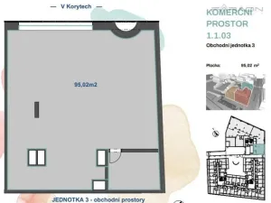 Pronájem obchodního prostoru, Praha - Strašnice, Průběžná, 95 m2