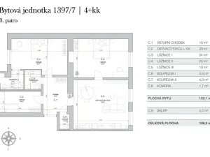 Prodej bytu 4+kk, Praha - Nové Město, Olivova, 106 m2