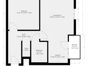 Pronájem bytu 2+kk, Praha - Libeň, Kovanecká, 53 m2