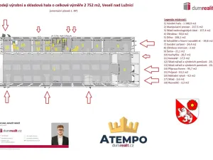 Prodej výrobních prostor, Veselí nad Lužnicí, Svinenská, 2752 m2