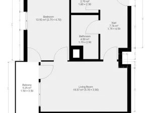 Pronájem bytu 2+kk, Praha - Vysočany, Poděbradská, 50 m2