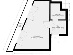 Pronájem bytu 1+kk, Praha - Zličín, Sazovická, 26 m2