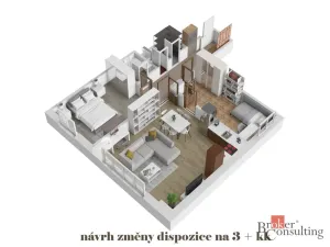 Prodej bytu 2+1, Praha - Libeň, Sokolovská, 72 m2