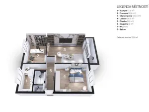Pronájem bytu 3+1, Ostrava - Zábřeh, Výškovická, 72 m2