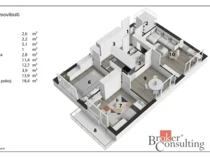 Prodej bytu 3+1, Praha - Malešice, Káranská, 72 m2