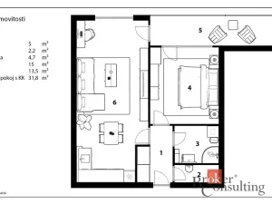 Prodej bytu 2+kk, Pardubice - Zelené Předměstí, Boženy Vikové-Kunětické, 60 m2