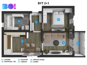 Prodej bytu 2+1, Havířov, Lidická, 57 m2