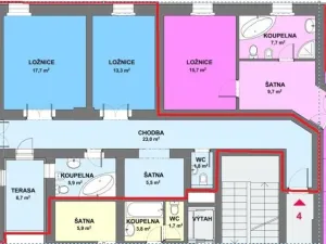 Prodej bytu 3+kk, Mariánské Lázně, Lesní, 113 m2