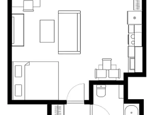 Pronájem bytu 1+kk, Praha - Letňany, Štanderova, 37 m2