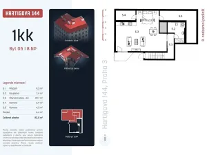 Prodej bytu 1+kk, Praha - Žižkov, Hartigova, 107 m2