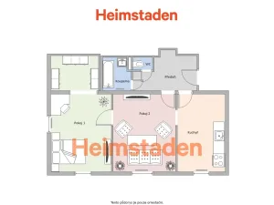 Pronájem bytu 2+1, Ostrava - Poruba, Bohuslava Martinů, 54 m2