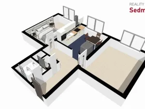 Pronájem bytu 2+1, Nové Město na Moravě, Budovatelů, 58 m2