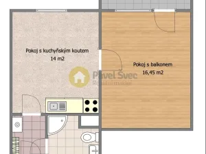 Pronájem bytu 2+kk, Strakonice - Strakonice II, Luční, 37 m2