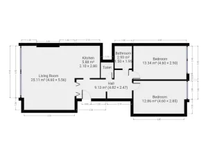 Pronájem bytu 3+kk, Praha - Bohnice, Hlivická, 72 m2