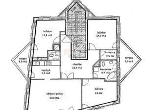 Pronájem bytu 4+1, Praha - Veleslavín, Na okraji, 110 m2