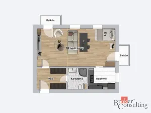 Prodej bytu 1+1, Milovice - Mladá, Kaštanová, 49 m2