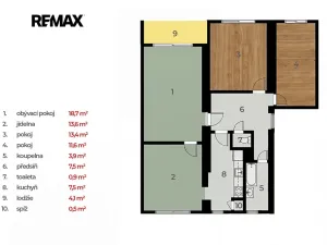 Prodej bytu 4+1, Týnec nad Sázavou, Na Hlinkách, 85 m2