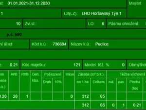 Prodej podílu lesa, Puclice, 12856 m2