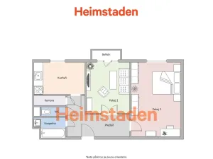 Pronájem bytu 2+1, Havířov - Město, Beethovenova, 55 m2