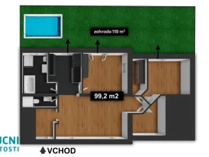 Prodej bytu 4+kk, Praha - Lochkov, K Lahovské, 99 m2