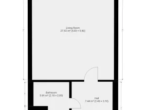 Pronájem bytu 1+kk, Praha - Stodůlky, Petržílkova, 43 m2