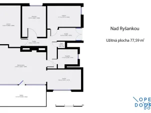 Pronájem bytu 4+1, Praha - Krč, Nad Ryšánkou, 90 m2