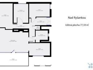 Pronájem bytu 4+1, Praha - Krč, Nad Ryšánkou, 90 m2