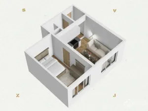Pronájem bytu 1+1, Sokolov, Kosmonautů, 38 m2